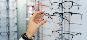 Blog 16 Eyeglasses in The Villages with stylish frames on display in optical shop